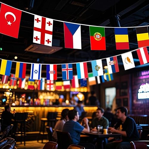 Miniatura 6 de Banderas internacionales del mundo 100 países banderines bandera mundial banderín bandera mundial para fiestas temáticas, grandes aperturas, 100