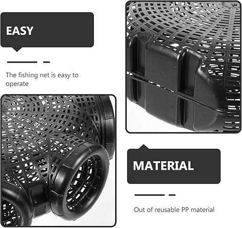 Miniatura 5 de Pescado y camarones Jaula de EEL plegable de malla de cangrejo portátil trampa de captura de peces de malla de pesca jaula de locha de peces jaula