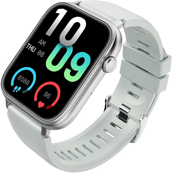 Smart Watch for iPhone Android, 1.83 Fitness Tracker Watch with 100+ Sport Modes/Bluetooth Call/24H Heart Rate, IP68 Waterproof Smartwatch for Men Women Gift, Gray