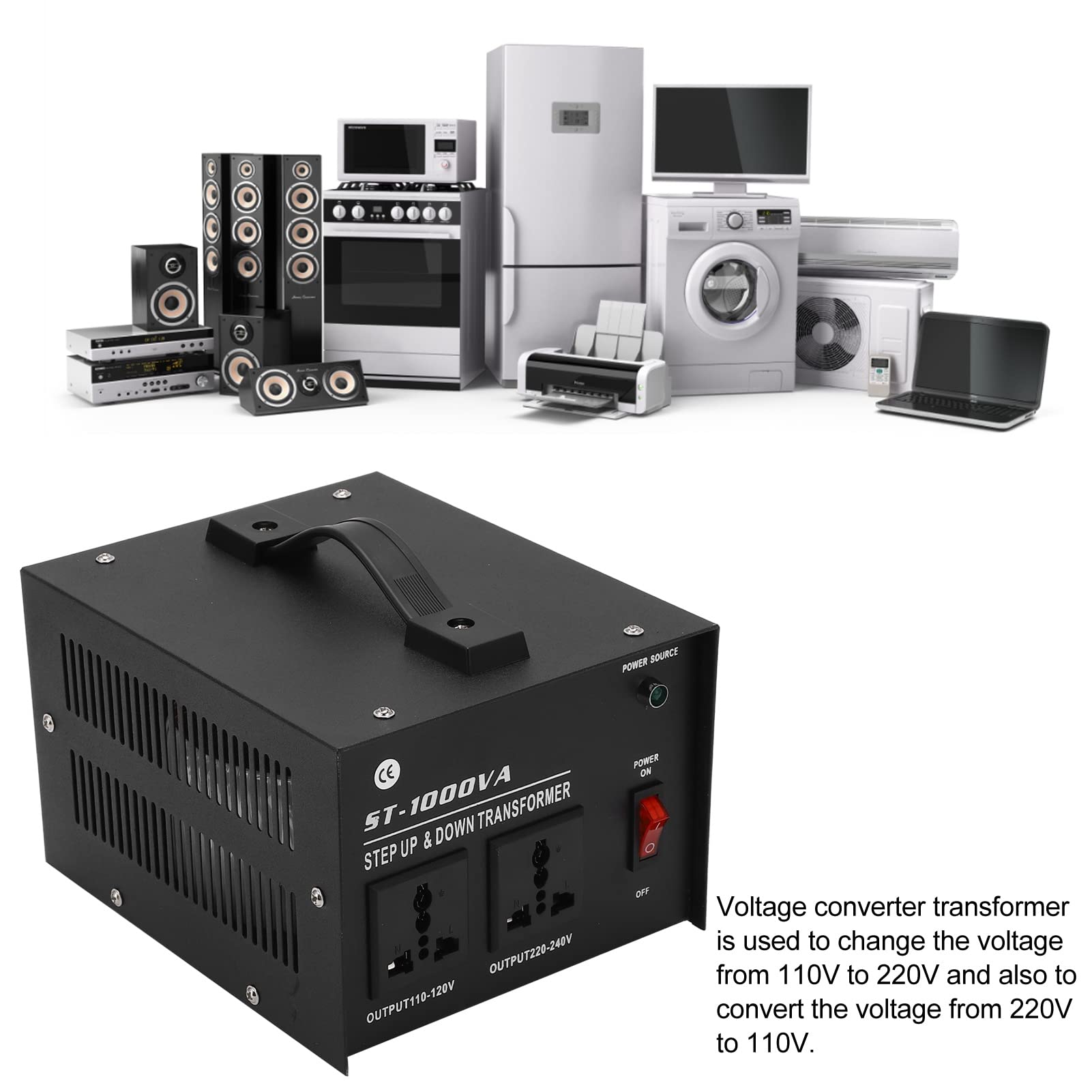 Amazon.co.jp: 電圧変換器 変圧器 鉄 ABS 赤銅 AC110V 220V 出力 50Hz