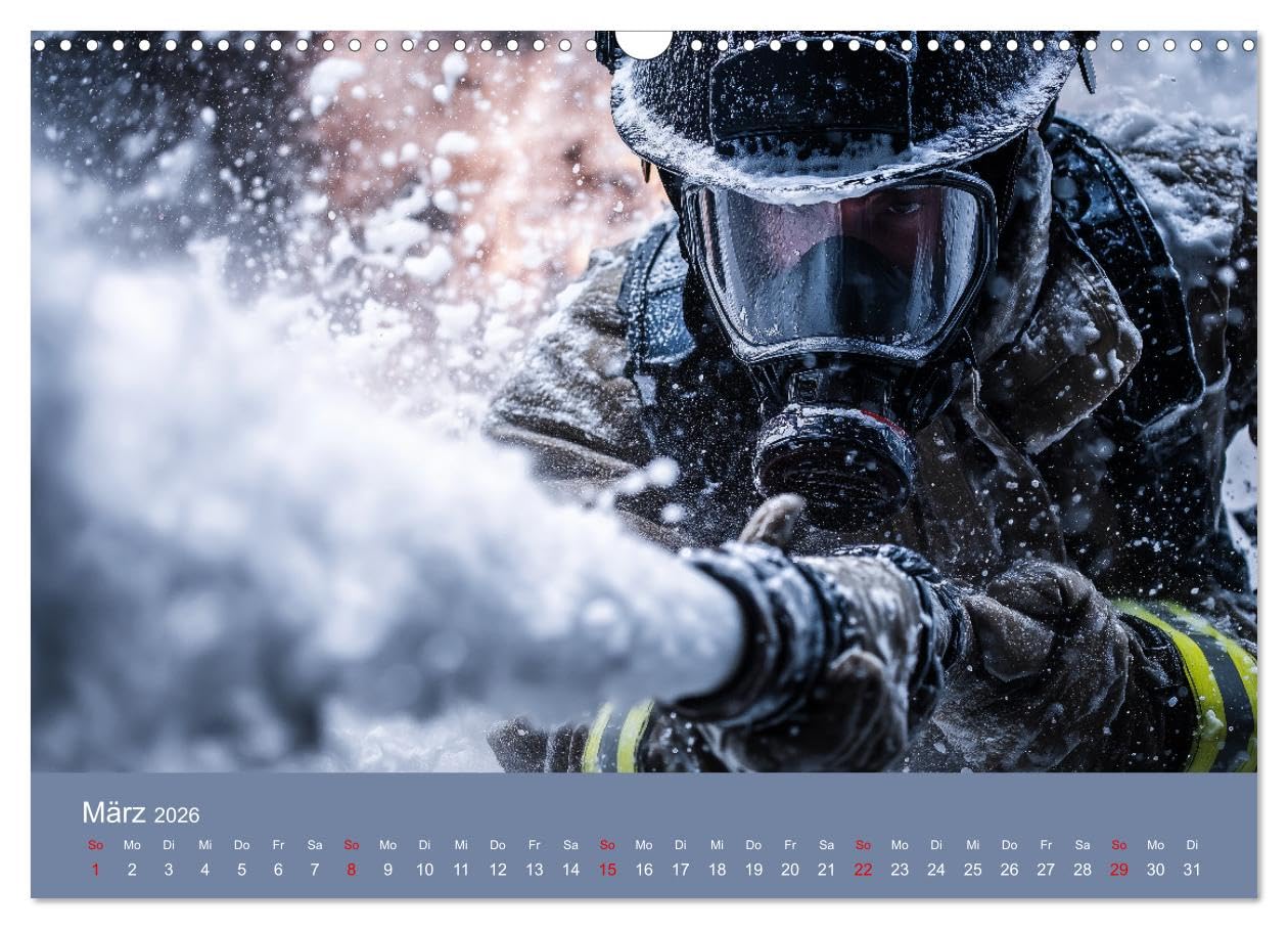 Feuer und Flamme - Feuerwehrkalender (Wandkalender 2026 DIN A3 quer), CALVENDO Monatskalender: Feuerwehrkalender inspiriert durch die Freiwillige ... für Männer und Frauen mit Mut und Teamgeist.