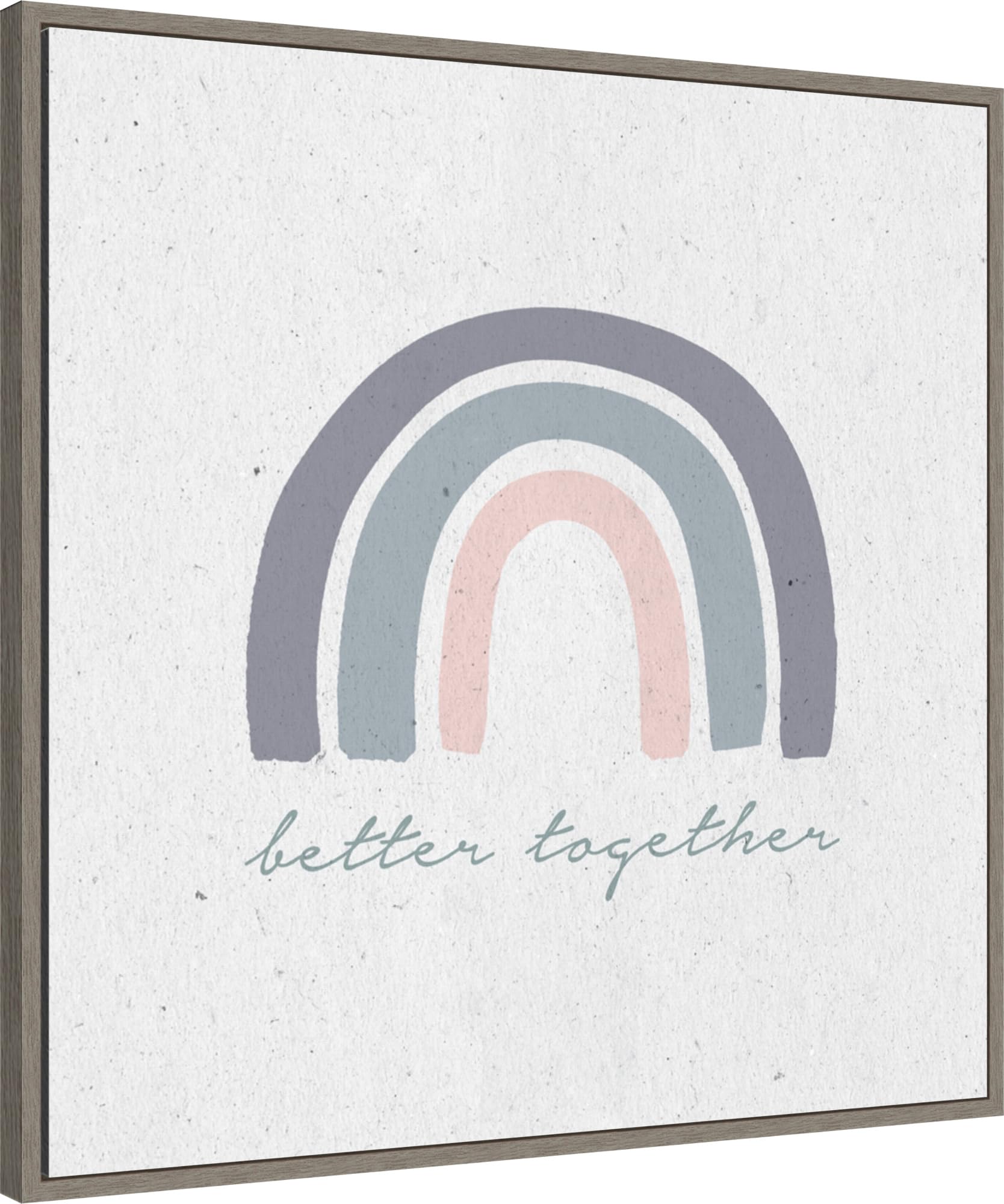 Amanti Art Framed Canvas Wall Art 30x30 Better Together I by Wild Apple Portfolio, Framed Wall Art Canvas, Abstract Artwork, Country Rustic Decor, Large Poster Painting for Living Room, Bedroom,