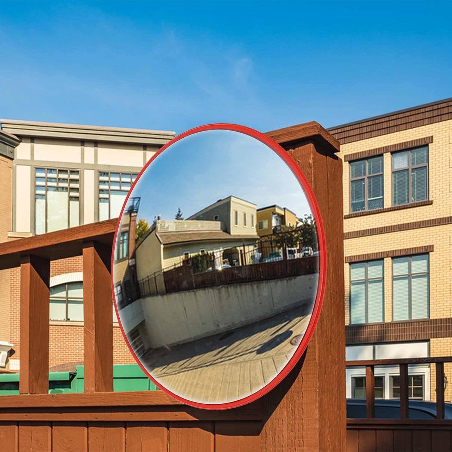 30" Convex Traffic Mirror - Wide Angle Curved Safety Mirror for Outdoor Indoor Driveway Road Shop Garage Parking Lot Blind Spot with Clear View