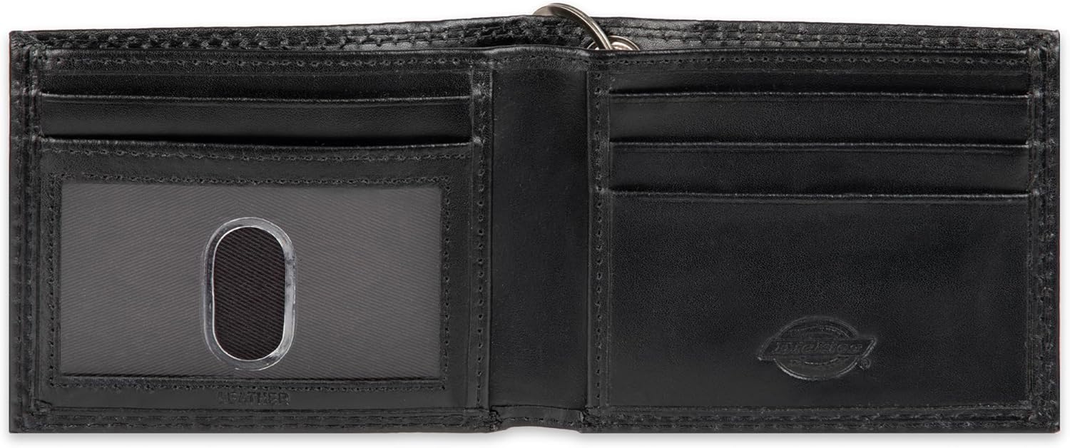Dickies Men's RFID Everyday Leather Bifold Chain Wallet Black - Image 4