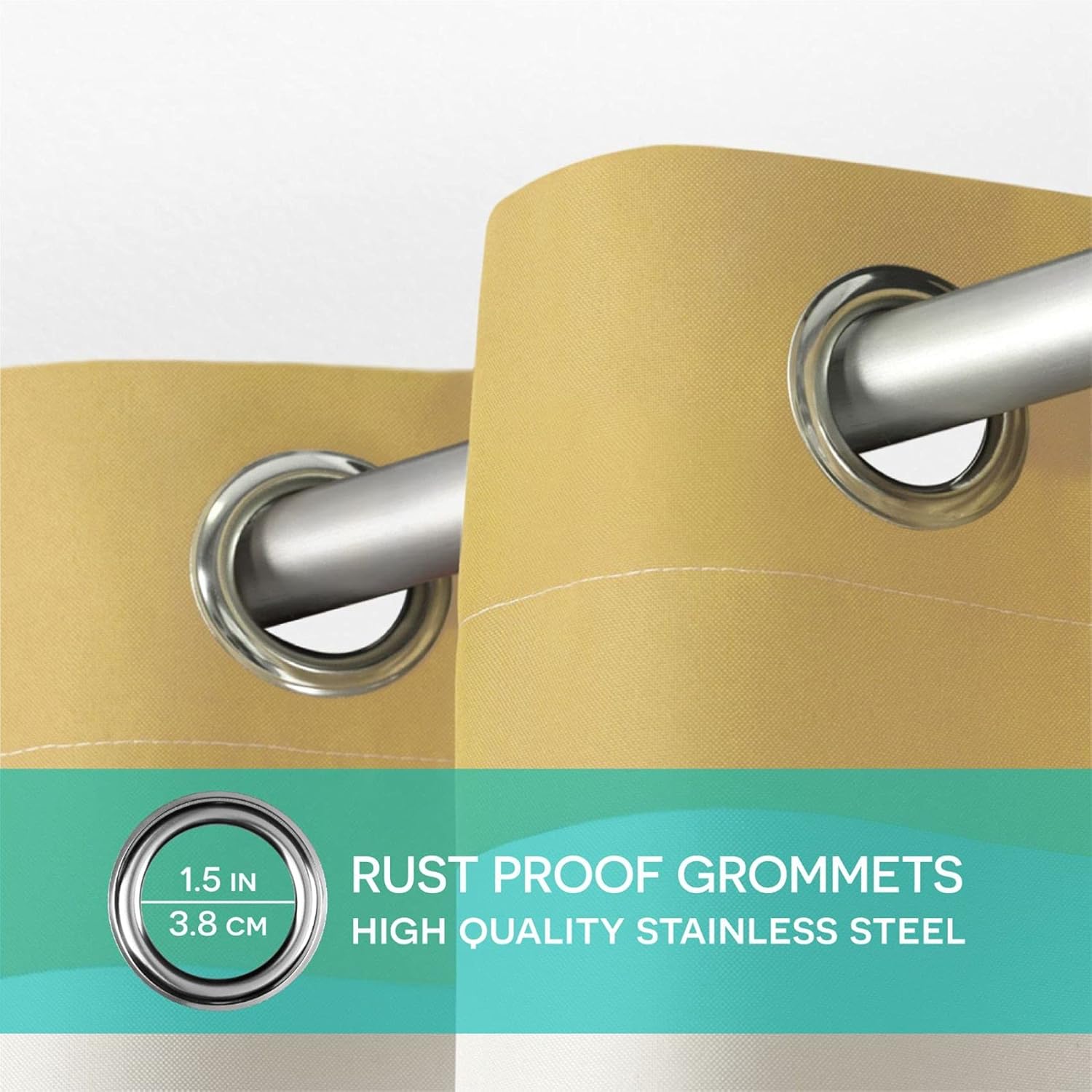 Exclusive Home Cabana Stripe Indoor/Outdoor Light Filtering Grommet Top Curtain Panel Pair, 54"x108", Sundress