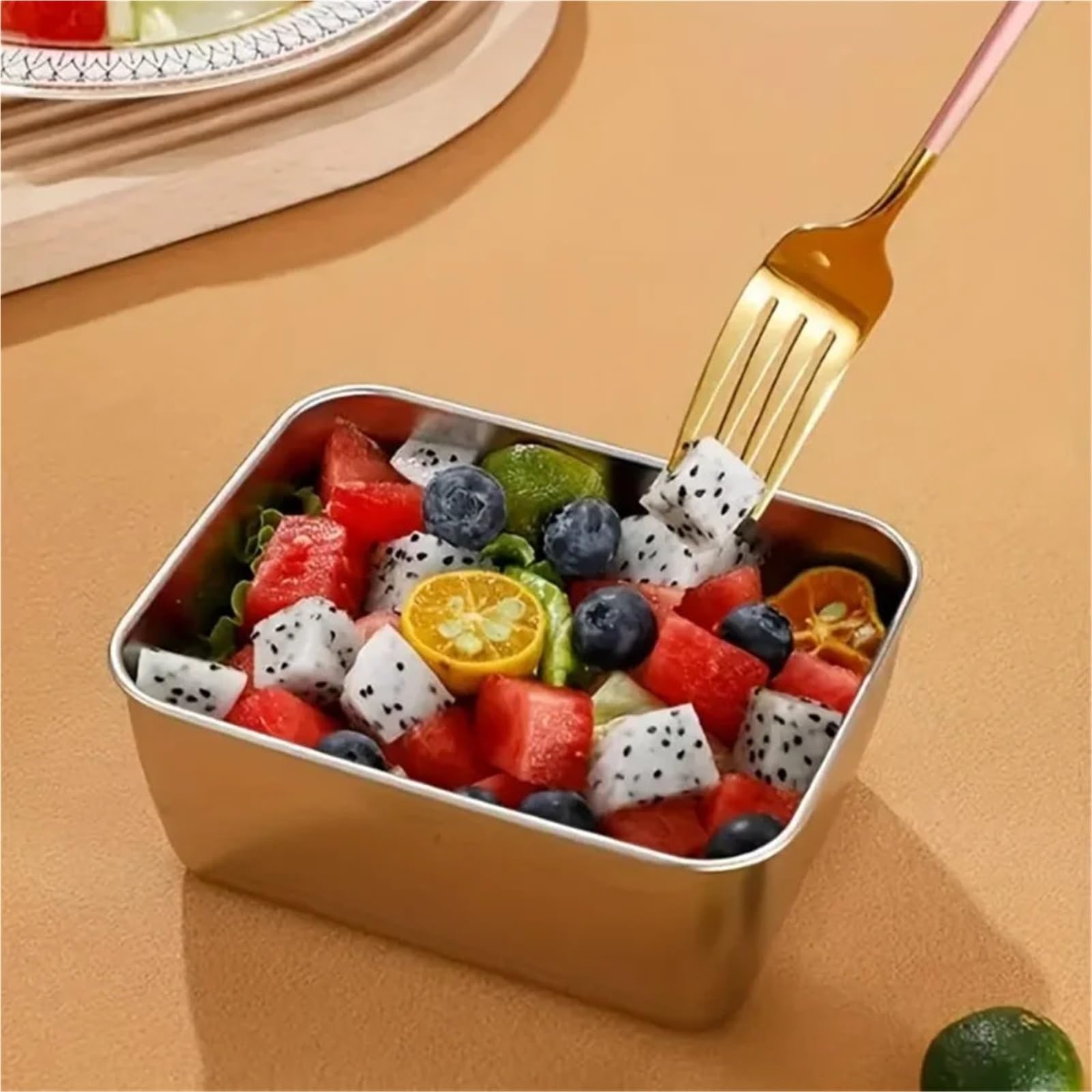 6-teiliges Set mit Frischhaltedosen aus Edelstahl Für Küche | Luftdichte Lunchboxen for die Zubereitung von Mahlzeiten, beim Camping und im Büro, spülmaschinenfest