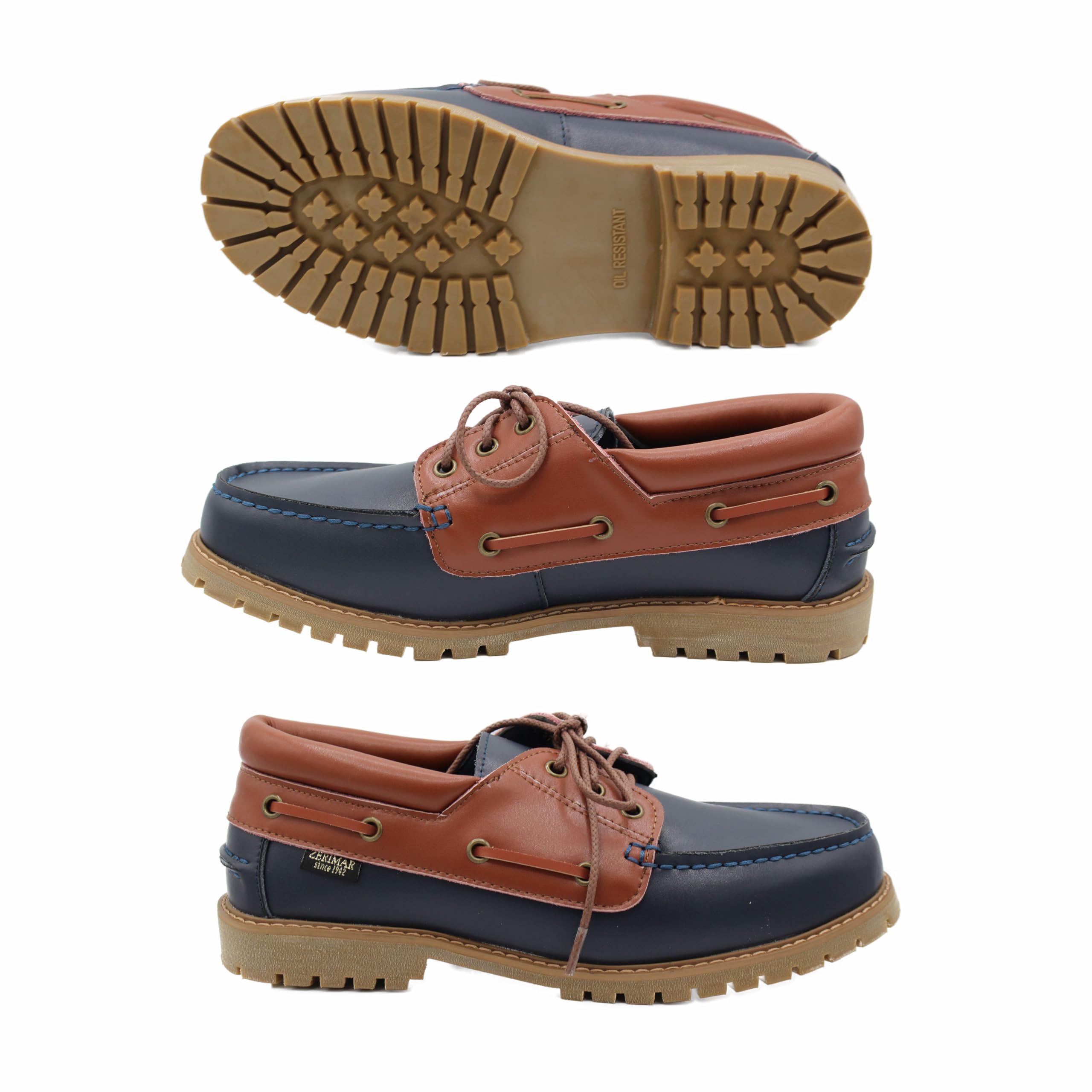Zerimar Segelschuhe Herren | Mokassin Herren Leder | Halbschuhe Herren Leder | Bootschuhe Herren