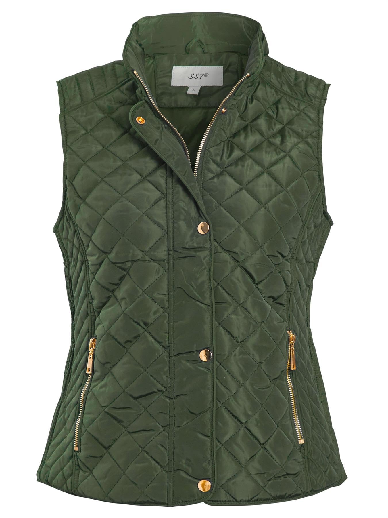 Ss7 Women's Khaki Gilet Bodywarmer Jacket Quilted