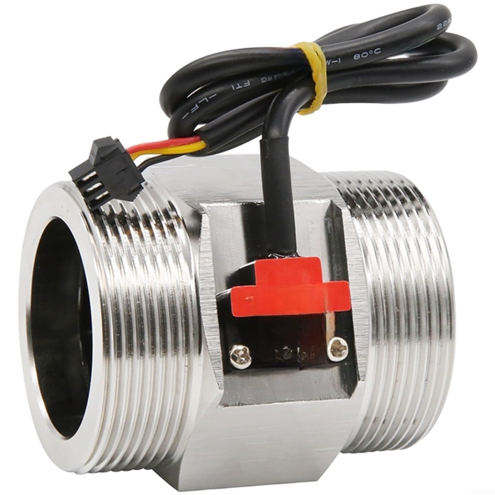 Sensor de flujo de agua de pasillo de acero inoxidable DN40 DN50, interruptor de medidor de flujo líquido de 5-150L/min, 3.5-24VDC, resistencia a la presión de 1.75MPa, Para agua industrial