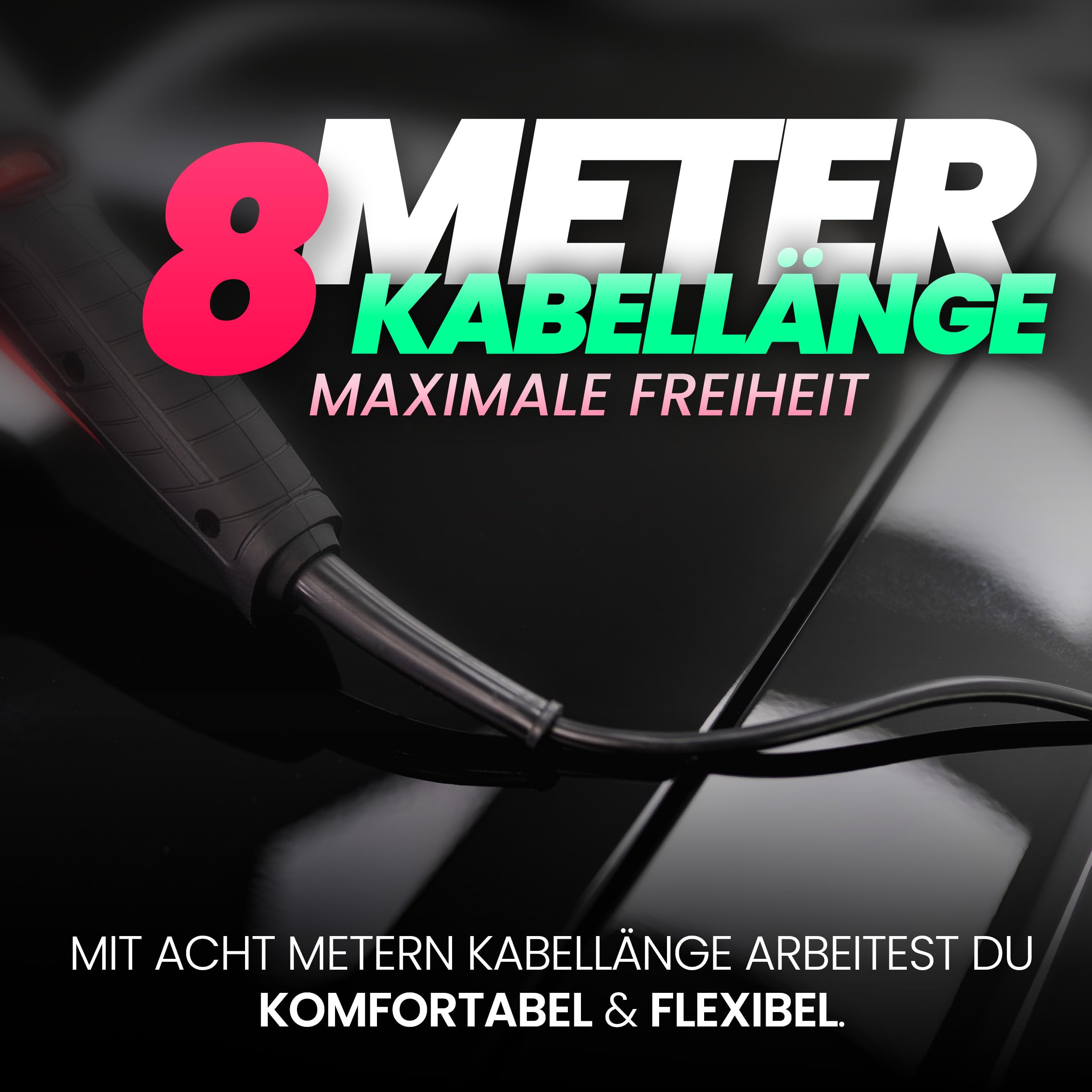 Menzerna Auto Politur Set | Exzenter Poliermaschine MZ-XR mit 125mm Stützteller + 3 x 100ml Politur + Poliertücher + Sprühversiegelung | 15mm Hub 720W