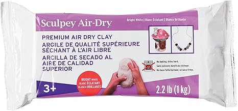 Sculpey AD2222 Model Air Dry Clay-White, 2.2 Pound