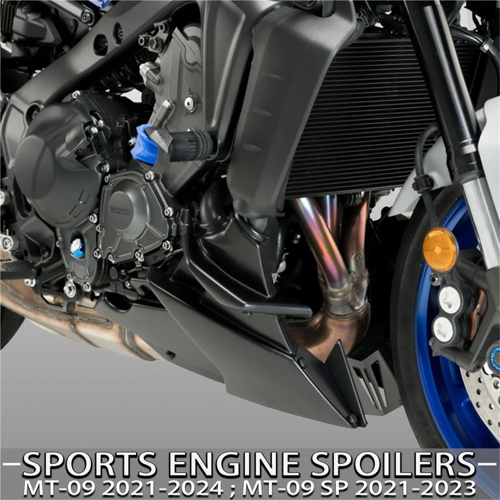 Ochraniacze na drążki zderzeniowe Pasuje do YAMAHA MT09 SP 2021-2024 TRACER 9 GT 900 Dolna osłona silnika Spoilery osłony podwozia Osłona miski olejowej Gmoli Motocyklowych(Black)