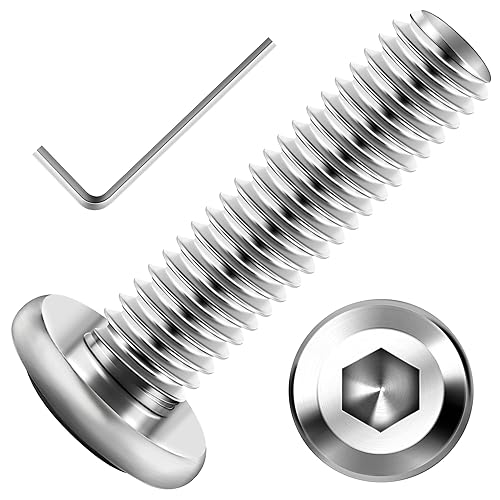 Miniatura 23 de MYWISH M8 x 30mm 20 piezas de tornillos de cabeza hexagonal con casquillo de hexágono, pernos de muebles de acero inoxidable 304 con rosca completa