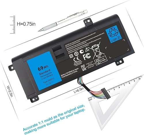 Miniatura 4 de Batería de PC para juegos G05YJ para Dell Alienware 14 M14x R3 R4 A14 ALW14D ALW14D-5528 ALW14D-1528 ALW14D-1728 ALW14D-4728 ALW14D-4828 ALW14D-5828