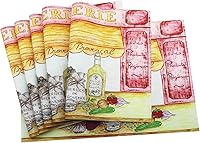 Vista 23 de Gugrida Juego de 6 manteles individuales de PVC, juego de 6 manteles individuales de PVC, color natural (6 piezas, hojas rojas)