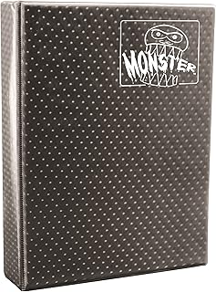 Monster Protectors Mega Gray Holofoil 9 Pocket XL Binder with Hard Cover - Holds 720 Collectible Trading Cards - compatible with PokÃ©mon, Yugioh, MTG and other TCGs - Keeps your cards Safe and Secure