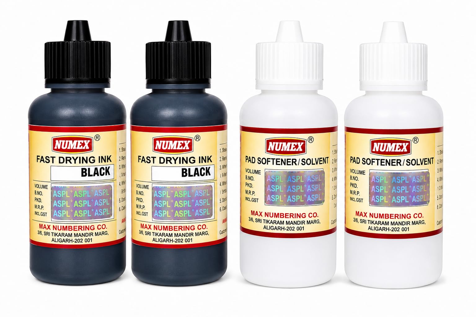 ASPL NUMEX Batch Printing Machine Fast Drying Ink and Pad Softener – Black | Quick-Dry Industrial Printing Ink for Batch Coding & Marking Machines | Long-Lasting, Smudge-Proof, (Set of 2)-image-34