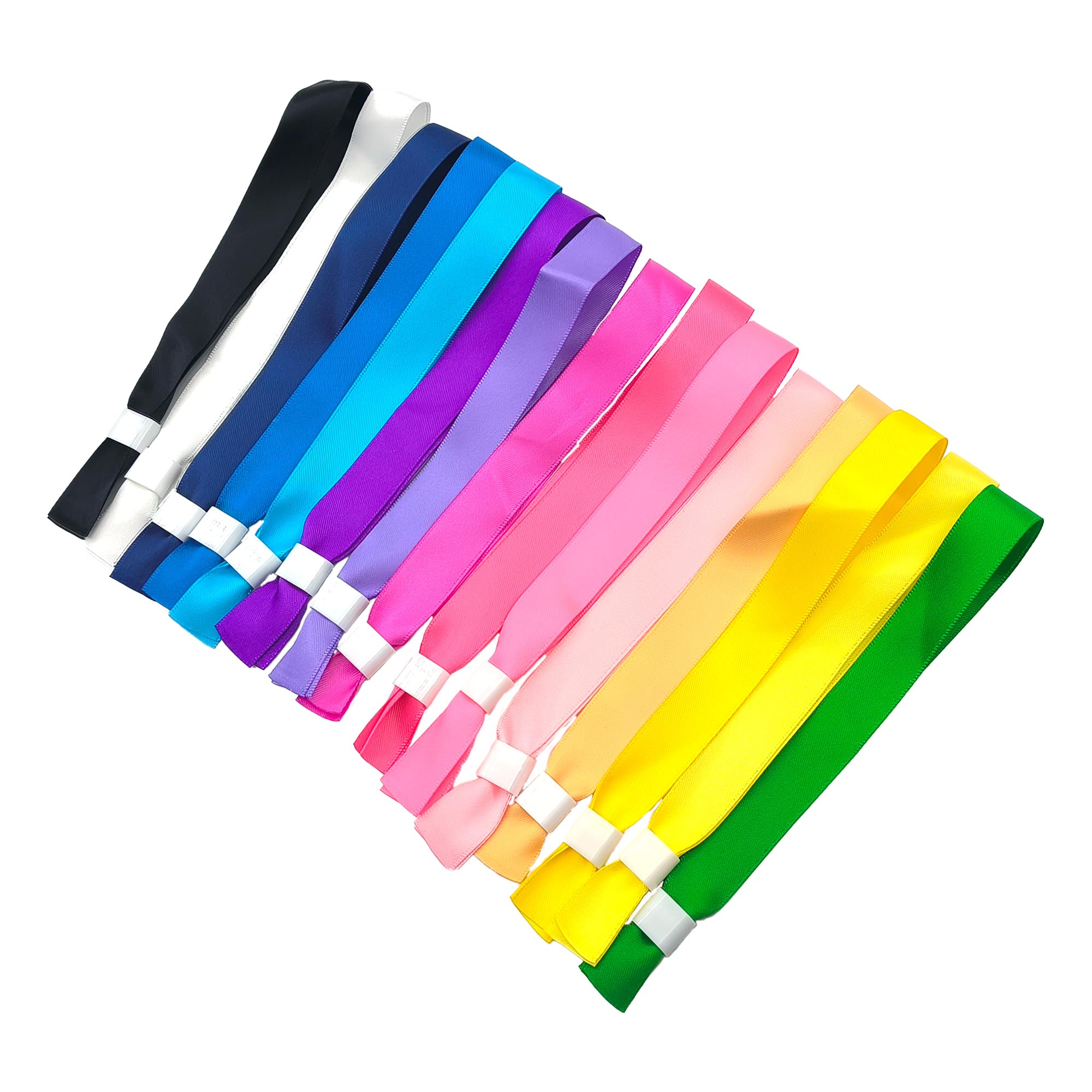 XCSJ Pack of 30 Fabric Bracelets, Adjustable Fabric Inlet Bands, Event Bracelets with Plastic Clasps, Entrance Bands for Events, Concerts, Parties, 23 cm