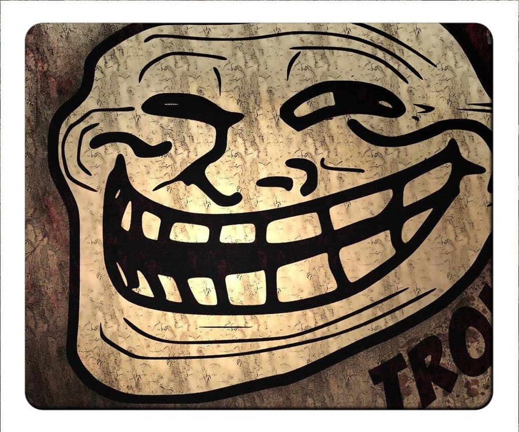 12x10x0.12 Inches Mouse Pad Classic Popular Image Non-slip Rubber Backing Soft Durable Top Fabric Super Thick-Troll Face 6