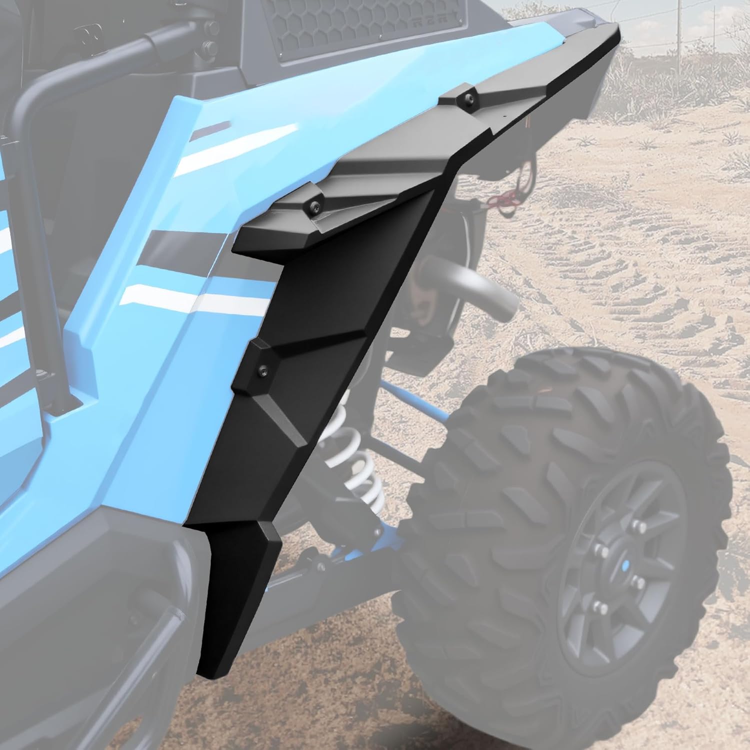 XXL Wider Rear Fender Flares for RZR XP 1000/ XP 4 1000, Extended Rear Full Mud Guards 8.5 Inches Mud Flaps Against Mud and Dirt for Polaris RZR XP 1000/ XP 4 1000 2014-2023 Accessories,1Pair