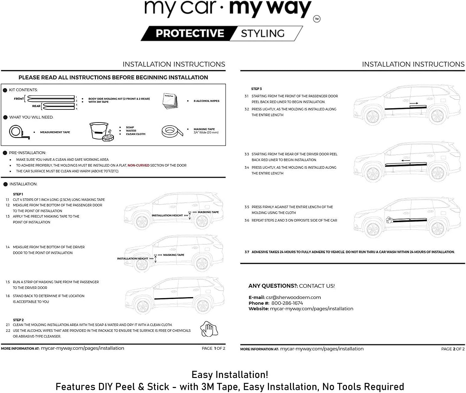 MY CAR MY WAY Chrome Body Side Molding Trim Door Protector (Fits) Ford Explorer 2011 2012 2013 2014 2015 2016 2017 2018 2019 : Automotive