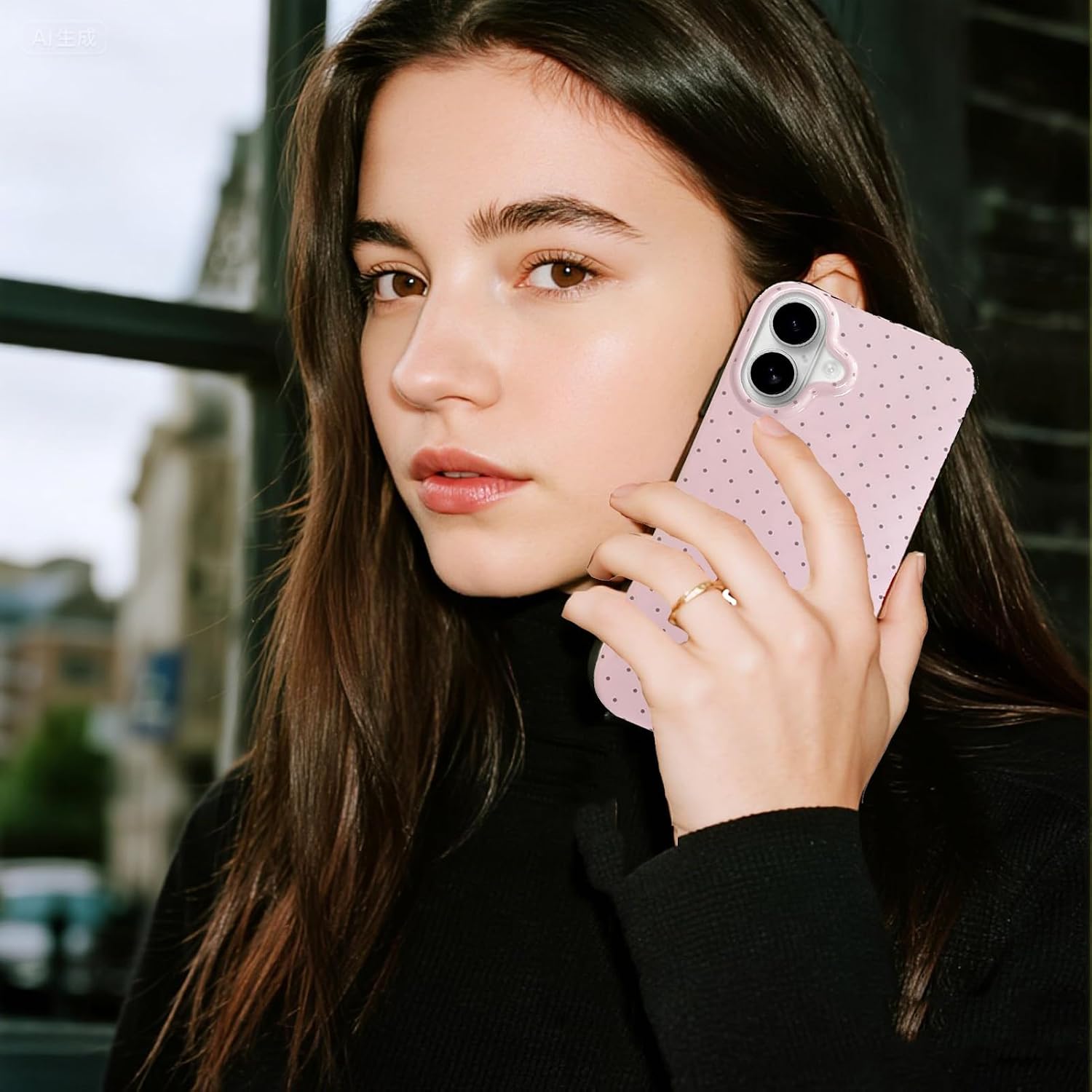Cute Polka Dot Phone Case Compatible with iPhone 17 Cases Aesthetic Trendy Girly Stylish Design Slim Soft TPU Protective Phone Cover for iPhone 17 6.3'' (Pink) image 2