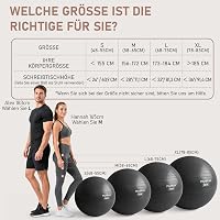 PhysKcal Pilates labda szett 55-85 cm fitball és 23 cm labda csúszásgátló kipukkanásgátló kismama stabilitás és testtartás gyakorlatokhoz 6