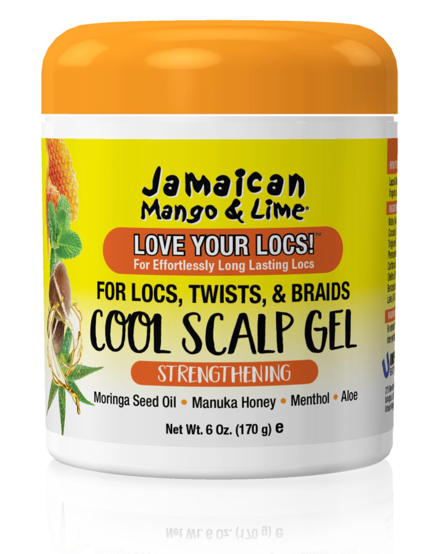 Jamaican Mango & Lime Love Your Locs Cool Scalp Gel – Strong Hold Styling Gel for Locs, Braids & Twists – Cooling, Hydrating Formula for Scalp Relief, Shine & Flake-Free Finish 6 oz
