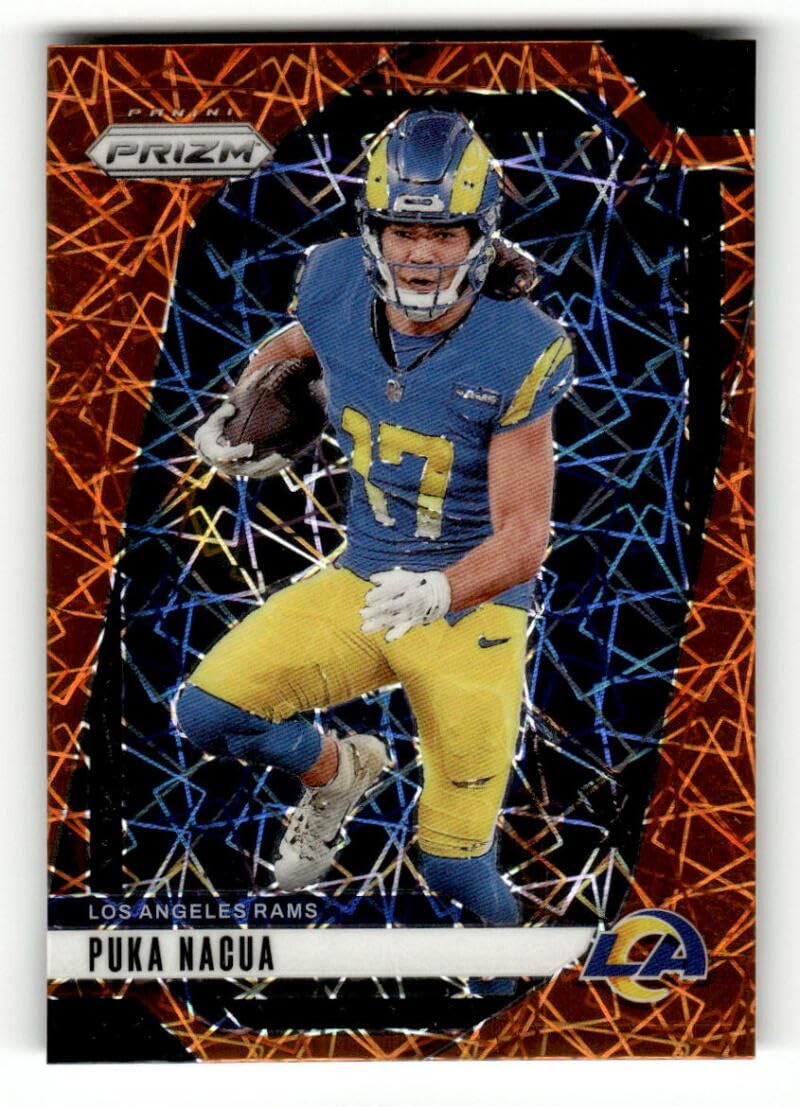 Amazon.com: 2024 Panini Prizm Orange Lazer Prizm #168 Puka Nacua