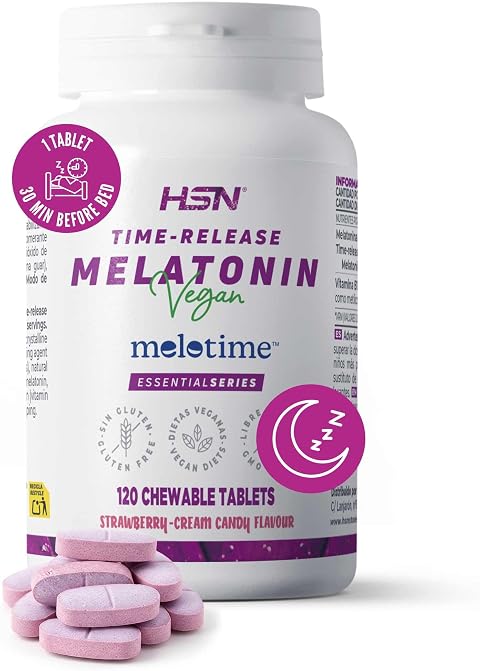HSN Melatonina 1,9mg de Liberación Secuencial | 120 Tabletas Masticables