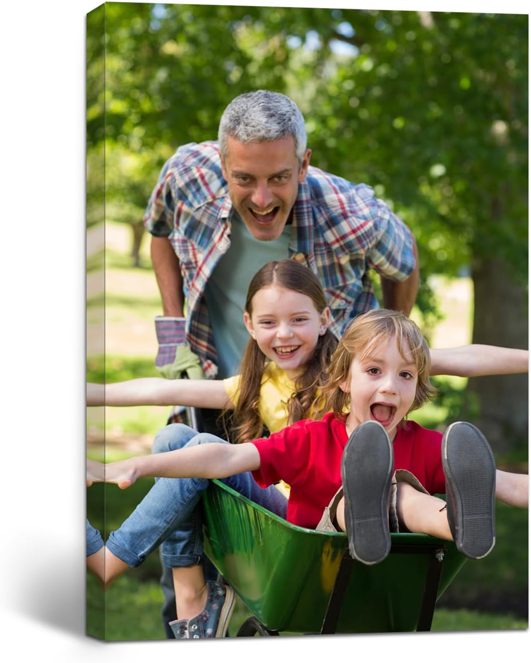 Custom Canvas Prints With Your Photos - Customized Framed Wall Art Personalized Canvas Pictures Photo Prints for Bedroom, Living Room, Wedding Baby Pet Family Gifts (16" x 12")