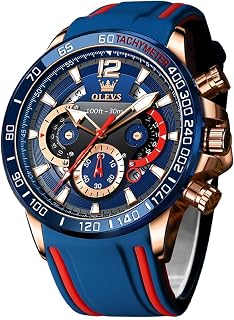 Mens Watches Chronograph Waterproof Luminous Silicon Strap Multifunction Watches for Men Quartz Business Calendar Men Wrist Watch