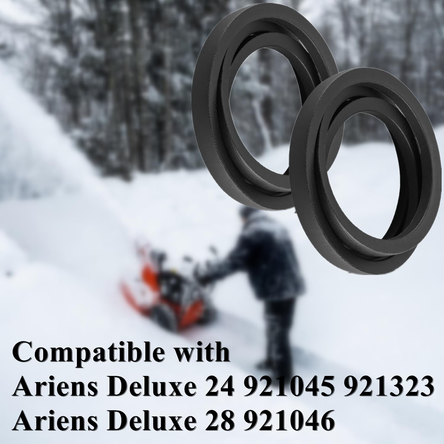 07200802 Snow Blower Belt Compatible with Ariens Deluxe 24 921045 921323 and Deluxe 28 921046 Snow Blower Drive System (2-Pack)