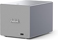 Vista 1 de Beelink Me Pro, Mini PC NAS, CPU Intel N150, 16 GB LPDDR5, 1 TB SSD, 3 ranuras M.2 PCIe3.0 SSD + 2 bahías HDD (Máx 72 TB), 5G + 2.5G Dual