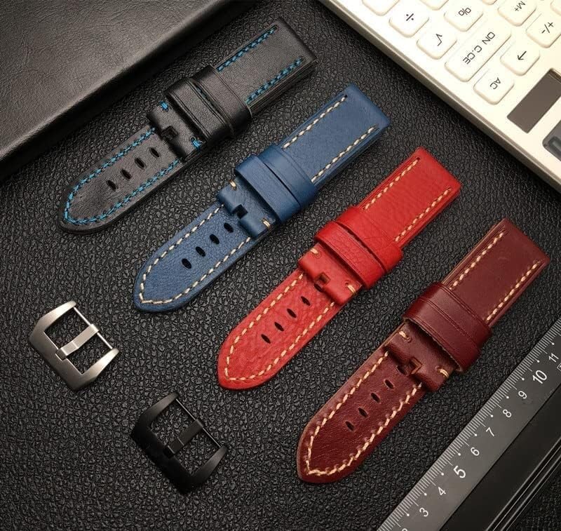 Bracelet montre cuir véritable épais résistant pour remplacer sangle usée - 6