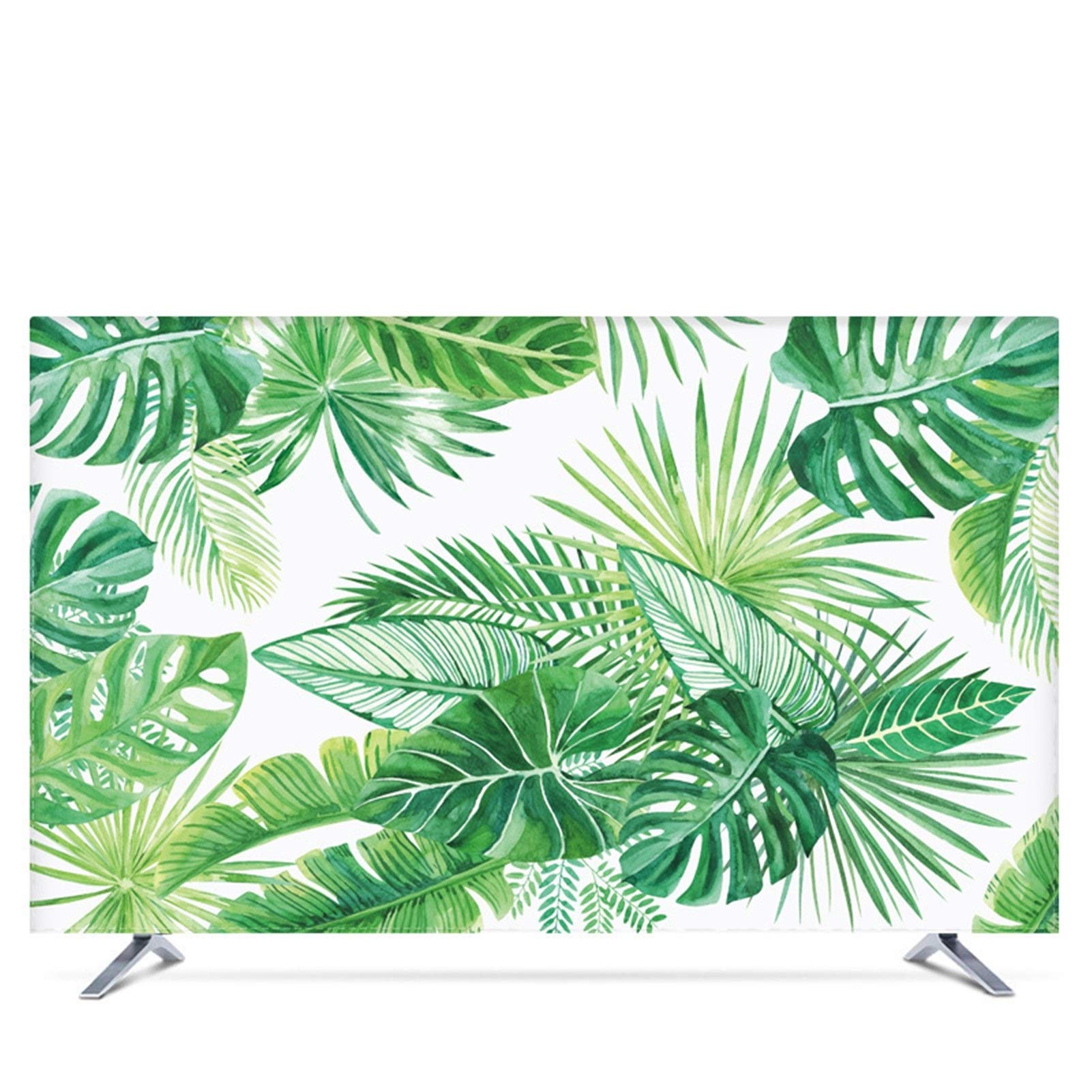 Custodia Copri TV Personalizzato 19" - 80" 22 Pollici 75 Pollici Decorativo Cappuccio Custodia for Schermo TV PC Foglie di Palma Flamingo Impermeabile Verde Copertura per TV