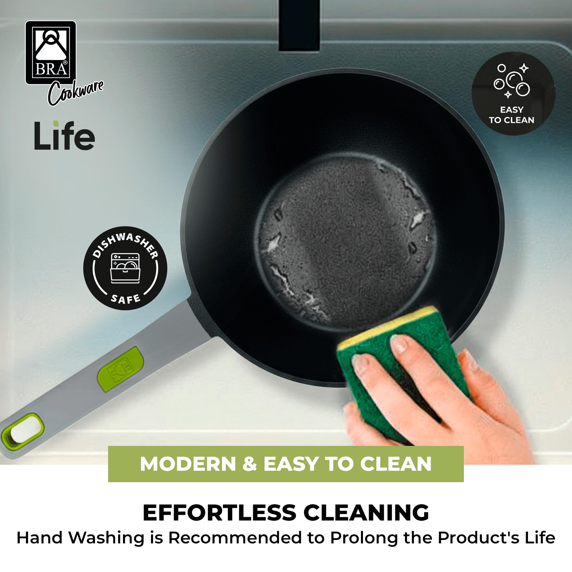 BRA Wok Aluminio Fundido Life ø 28 Cm