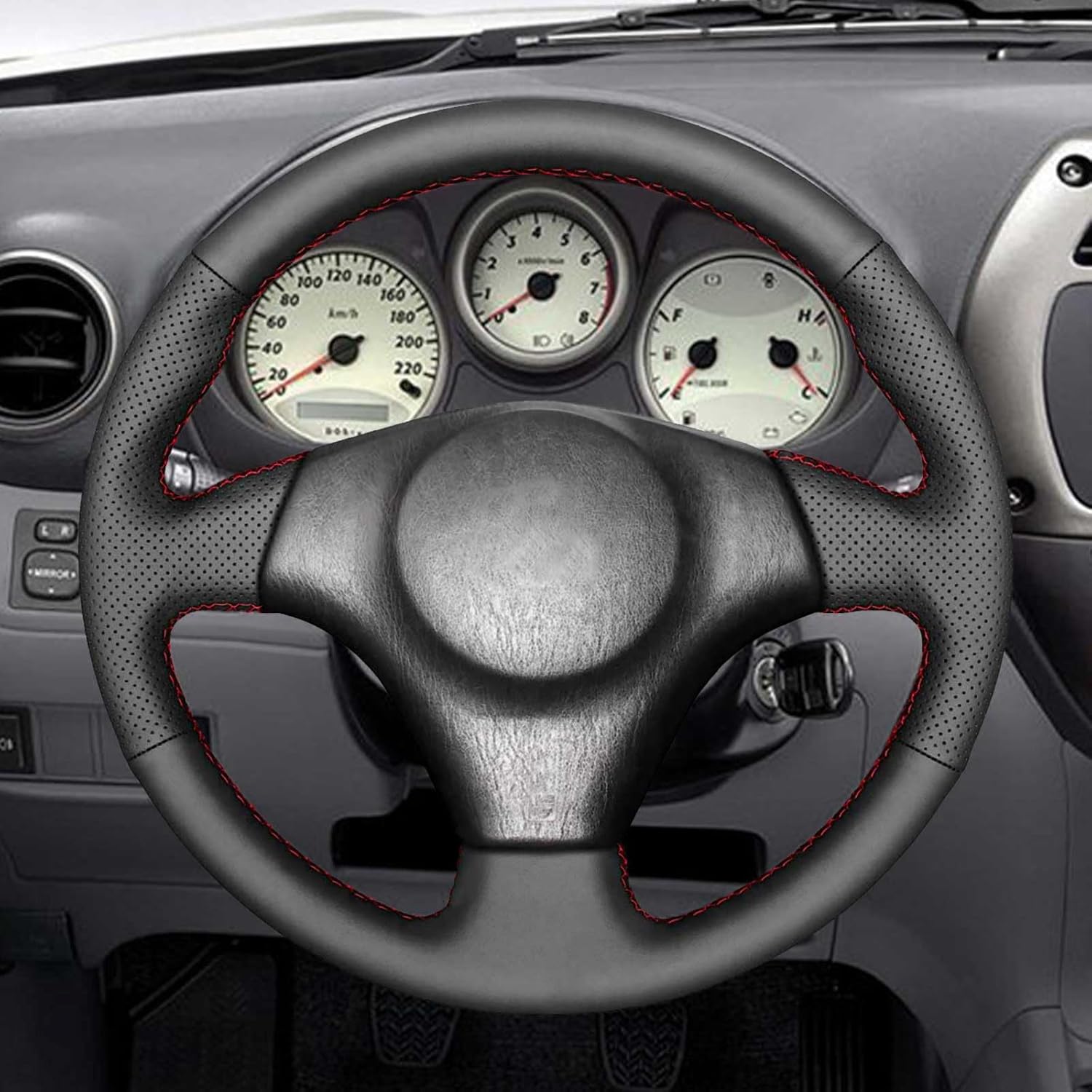 Car Steering Wheel Cover for 2002 Toyota Corolla Celica Gt 2004 Toyota Rav4 Supra Matrix for 2003 Lexus is 300 Manual Is300 Is200 Sc300 Hand Stitched