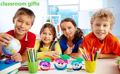 Miniatura 4 de Paquete de 20 llaveros de mini mochila de burbujas a granel, regalos de fiesta de Navidad, suministros de cumpleaños y premios para estudiantes