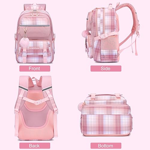 Miniatura 6 de KEBEIXUAN Mochila para niñas - Bonita mochila escolar con muchos bolsillos para estudiantes de primaria, duradera y funcional Mochila Escolares