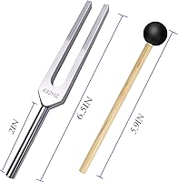 Vista 2 de 432 hz Tuning fork Rubber Mallet om Intention Enhancer Tuning Fork Music Natural Limpieza Paño Frecuencia