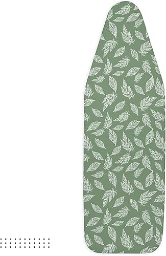 Vista 41 de Encasa XO Funda para tabla de planchar y almohadilla de 49"x18" - Acolchado grueso de fieltro de 3mm, ajuste con cordón y bloqueo, fácil de colocar