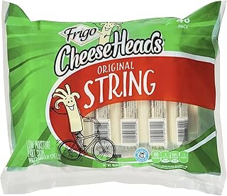 Cheese Heads String Cheese, Low-Moisture Part-Skim Mozzarella Cheese Sticks, 1 oz Each, 48 Count – Individually Wrapped Snack, High Protein, Perfect On-the-Goo Snack