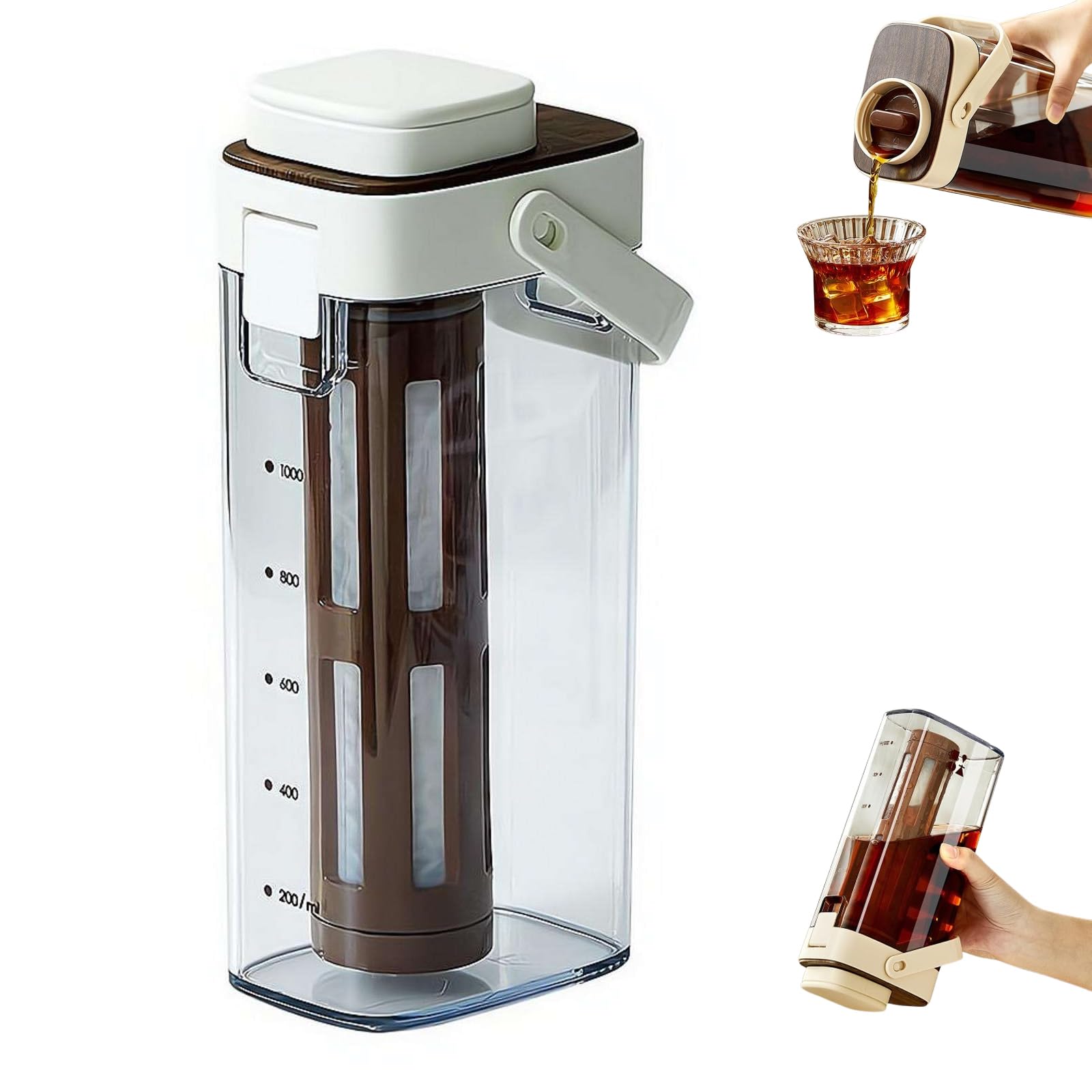 Cafetière pour infusion à froid bouteille étanche thé et limonade