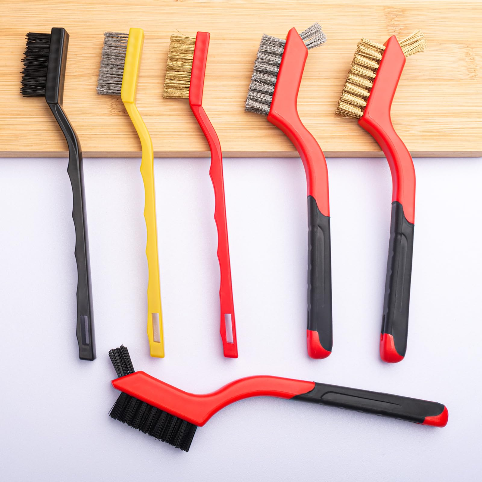 Cepillos Múltiples Usos Juego 6 Cepillos Alambre - Latón, Acero Y Nylon  Para Limpieza Herramientas Limpieza Industrial, image size:1600x1600