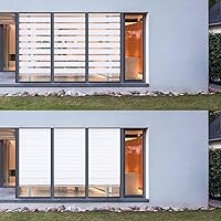 Vista 3 de MYshade Persianas enrollables tipo cebra para ventanas, sin cordón, para filtrar la luz diurna y nocturna, persianas enrollables de doble capa 36 x