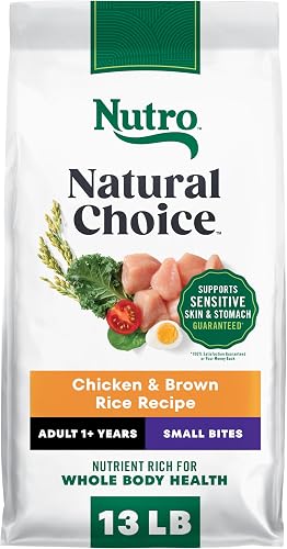 Nutro Natural Choice Adult Small Bites Dog Food, Chicken & Brown Rice Recipe, 13 lb. Bag