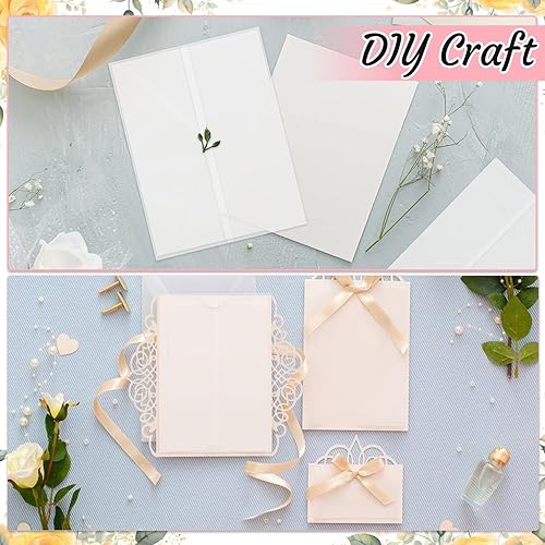 Miniatura 6 de VOISEN 180 piezas de papel vitelum, chaquetas de vitela imprimibles, papel de vitela translúcido de 8.5 x 11 pulgadas, envolturas de papel de vitela