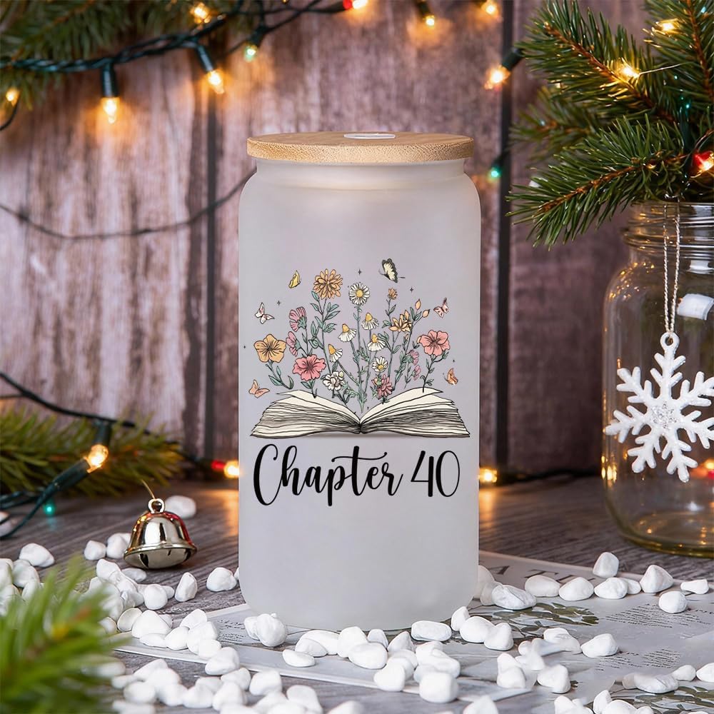 40th Birthday Gifts for Her - 40 Year Old Glass Cup Birthday Decorations for Women, Funny 40 Bday Gifts Idea for Women, Friends, Daughter, Sister, Mom - Turning 40th Present-91 - Image 5