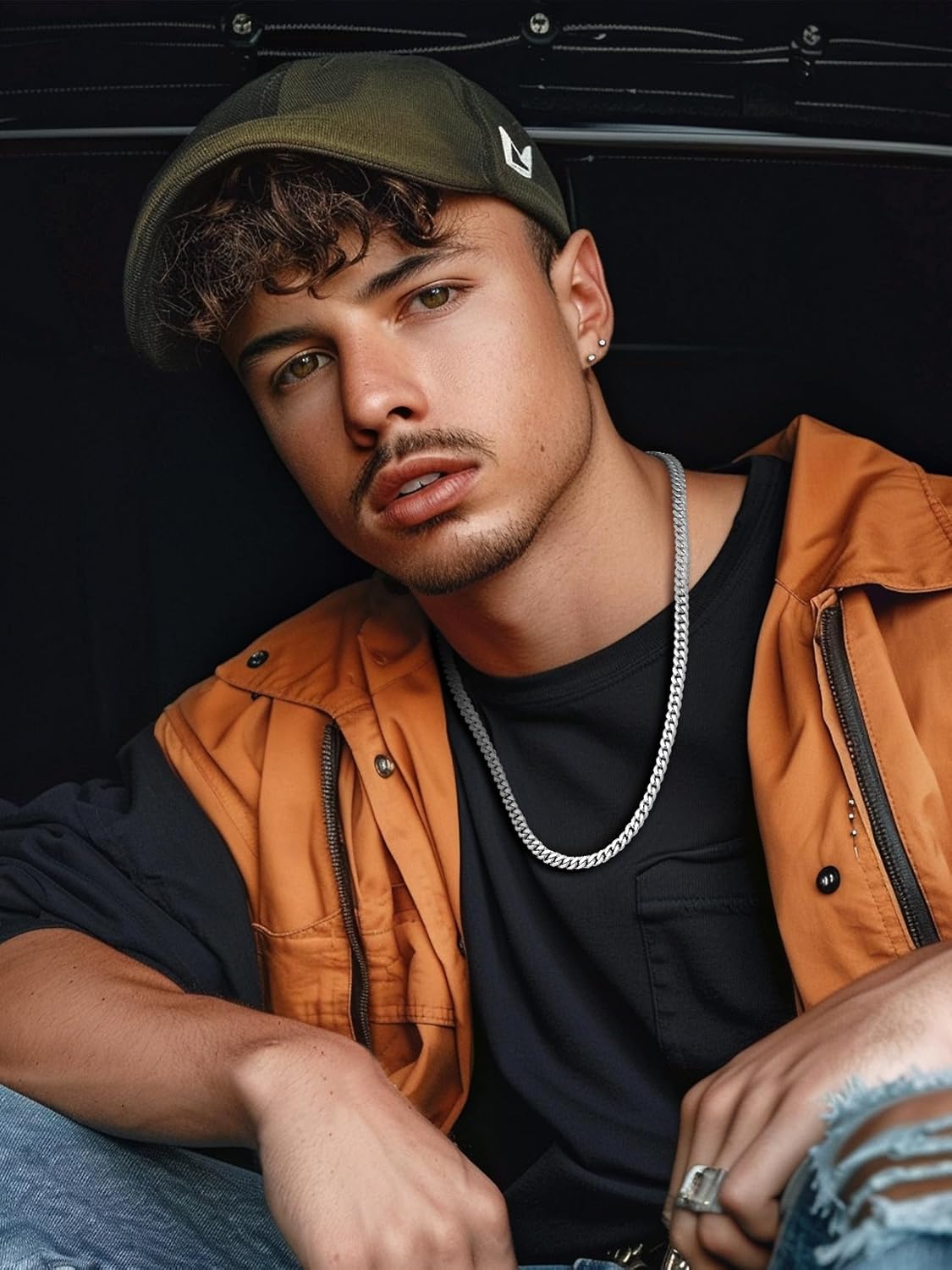 Bestyle Thick Stainless Steel Mens Cuban Link Chain, Black/Gold Chain for Men, No Tarnish & Durable Men Chain Necklace, 5/7/9/12mm Wide, 18"-30" Long, Gift Package - Image 5